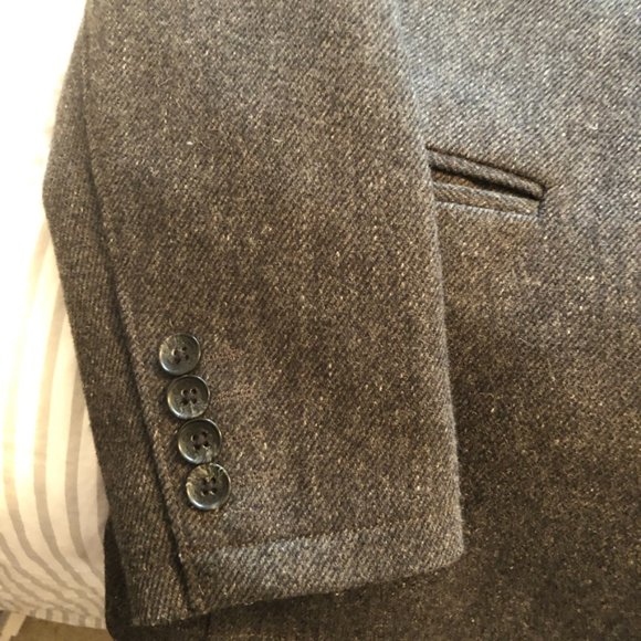 Calvin Klein Charcoal Wool Layered Hoodie Car Coat Overcoat Zip Closure - Picture 5 of 13